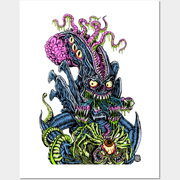 Alien Monster Wall Art by Robisrael